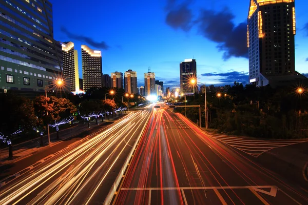 Gece trafik — Stok fotoğraf