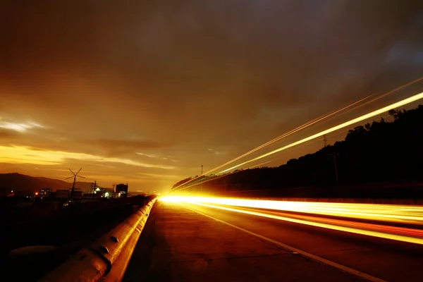 Autostrady w nocy — Zdjęcie stockowe