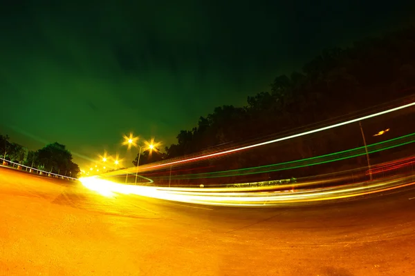 Auto-estrada à noite — Fotografia de Stock