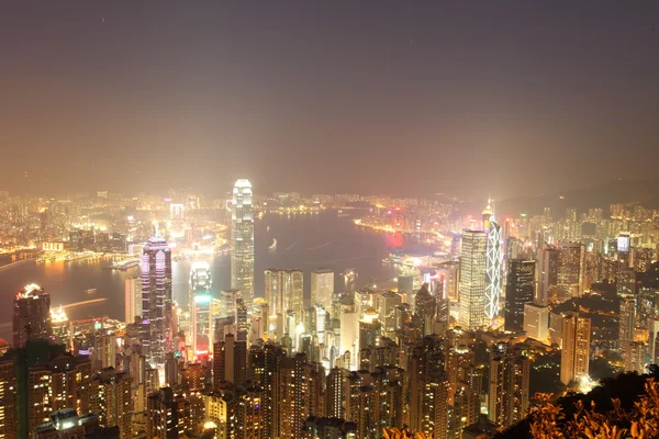 Hongkong bei Nacht — Stockfoto