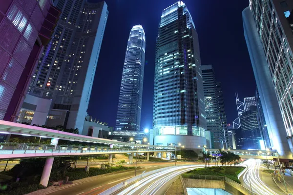 Hong Kong centro de negocios al amanecer — Foto de Stock