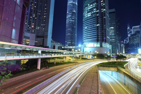 Hong Kong centro de negocios al amanecer — Foto de Stock