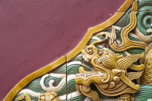 Zidul dragonului frumos — Fotografie, imagine de stoc