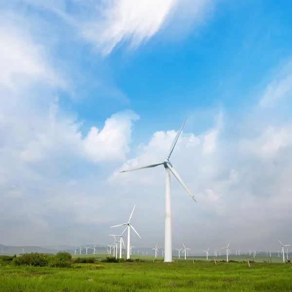 Producción de energía eólica — Foto de Stock