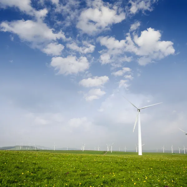 Producción de energía eólica — Foto de Stock