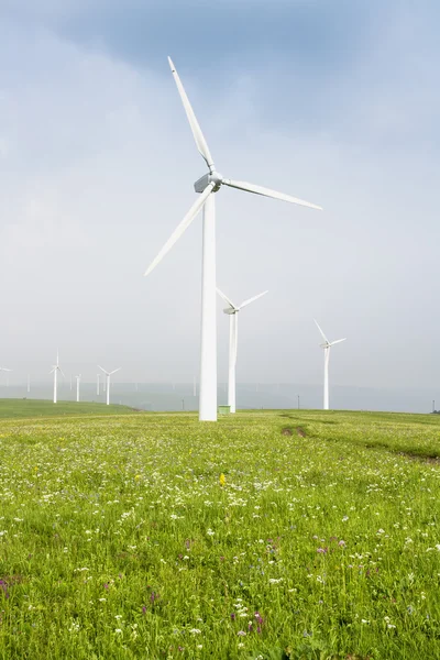 Producción de energía eólica — Foto de Stock