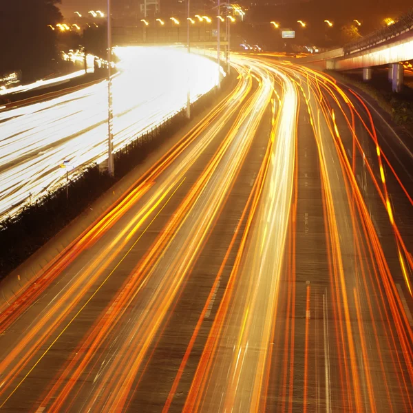 Tracce di luce in città — Foto Stock