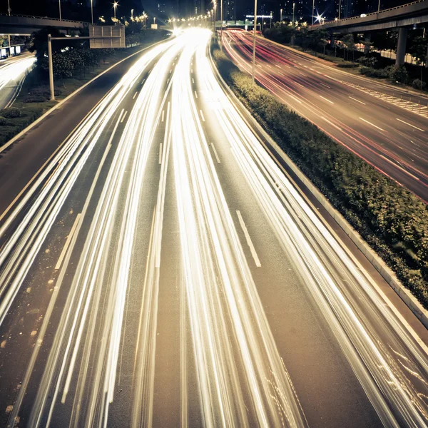 Fast moving cars — Stock Photo, Image