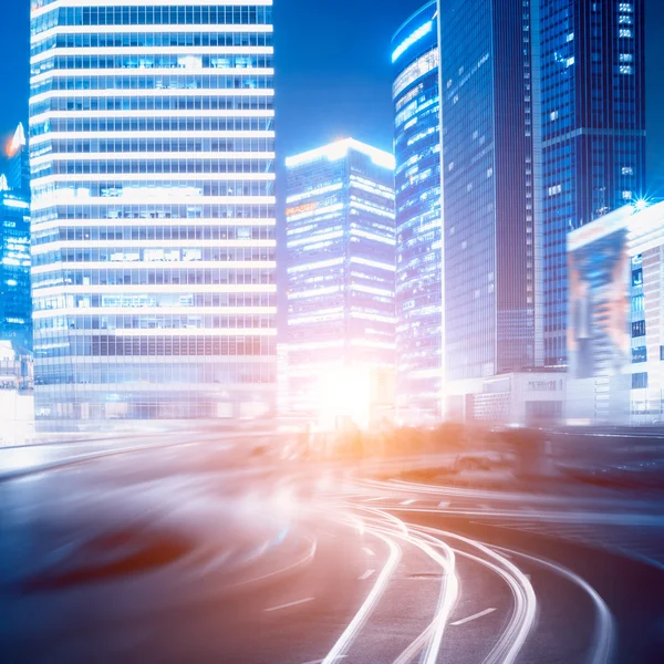 The light trails on the steet Stock Picture