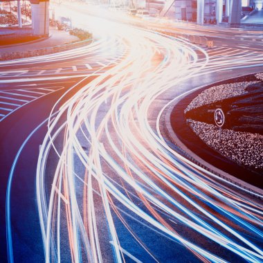 Pioneer square in seattle in de vroege lente nacht. lege straat