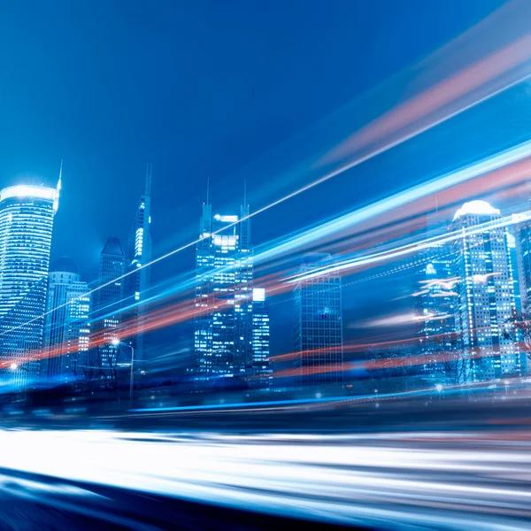 Fast moving cars at night — Stock Photo, Image