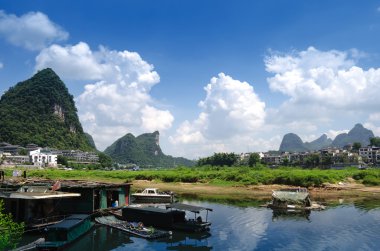 yangshuo ulong Nehri, bambu Sal