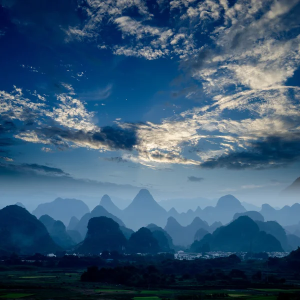 Peisaj rural în Guilin — Fotografie, imagine de stoc