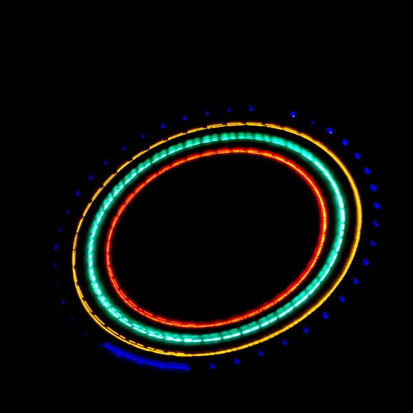 Modré kruhové světlo stopa — Stock fotografie