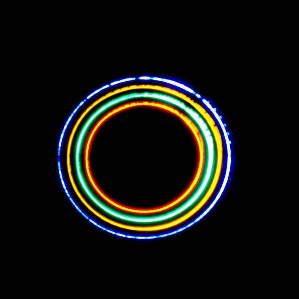 Blauwe circulaire licht spoor — Stockfoto