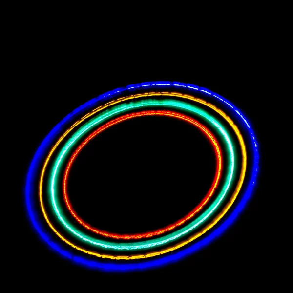 Modré kruhové světlo stopa — Stock fotografie