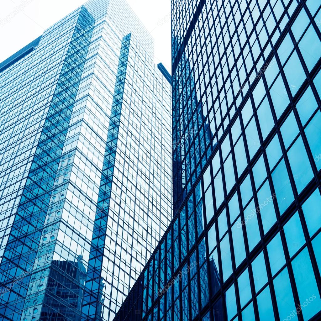 abstract glass skyscrapers