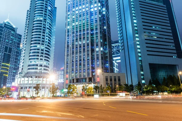 Light trails on shanghai — Stock Photo, Image