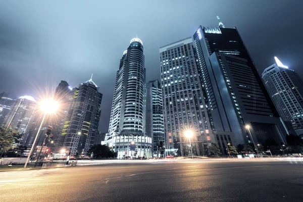 Light trails on shanghai — Stock Photo, Image