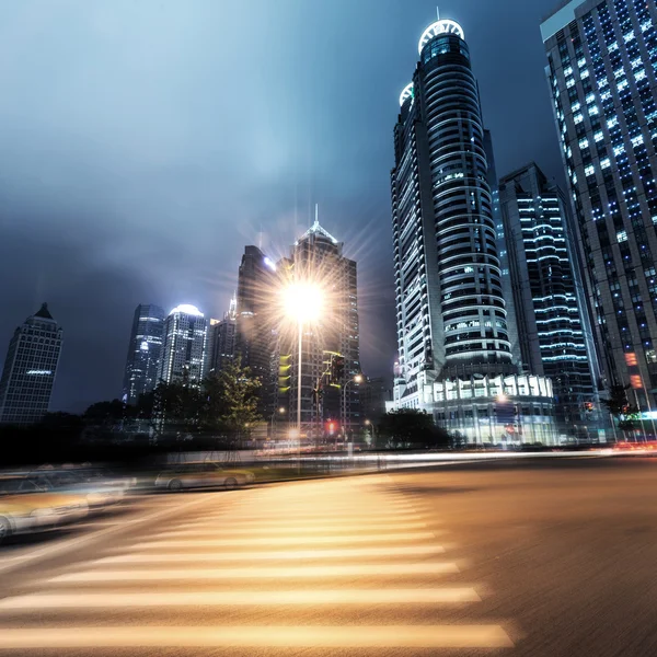 Light trails on shanghai — Stock Photo, Image