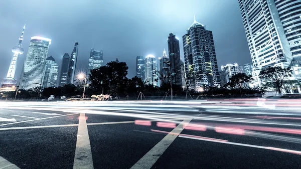 Leichte Spuren in Shanghai — Stockfoto