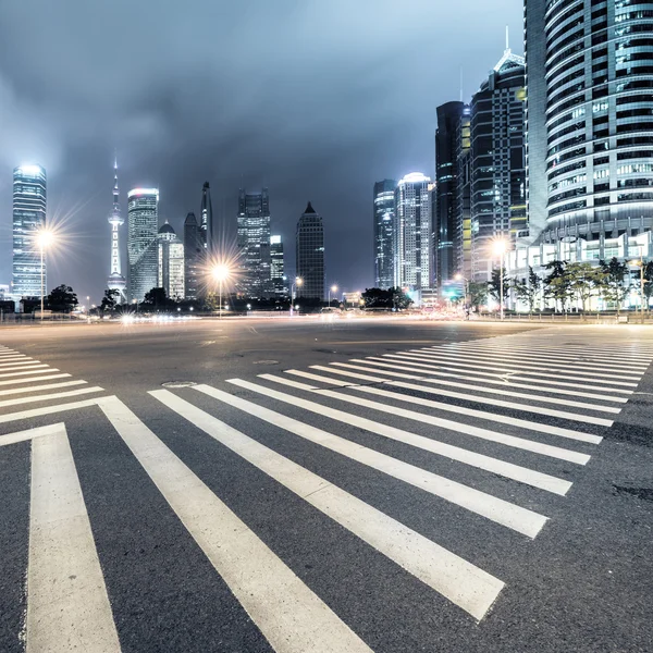 Light trails on shanghai — Stock Photo, Image