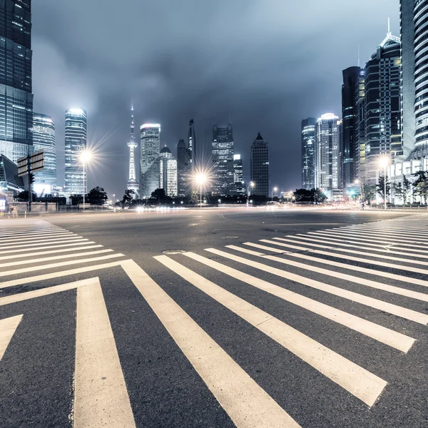 Light trails on shanghai — Stock Photo, Image