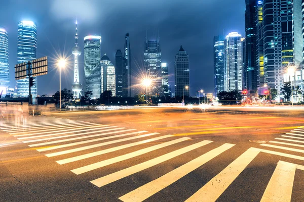 Light trails on shanghai — Stock Photo, Image