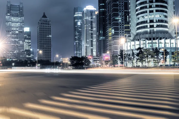 Light trails on shanghai — Stock Photo, Image