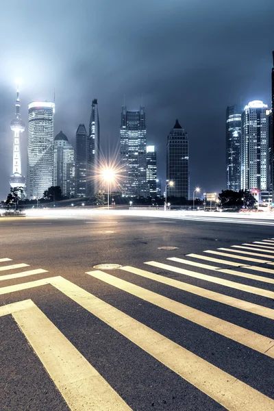 Light trails on shanghai — Stock Photo, Image