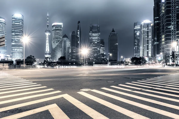 Light trails on shanghai — Stock Photo, Image