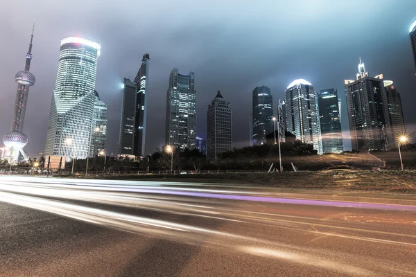 Sentieri leggeri su shanghai — Foto Stock