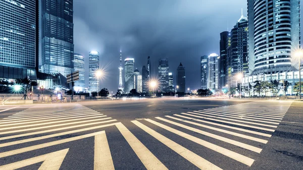 Light trails on shanghai — Stock Photo, Image