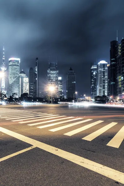 Light trails on shanghai — Stock Photo, Image