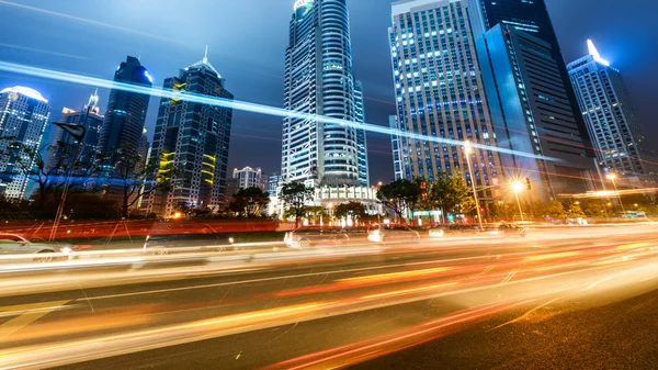 Trilhas de luz em shanghai — Fotografia de Stock