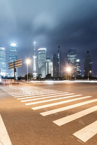 Light trails on shanghai — Stock Photo, Image