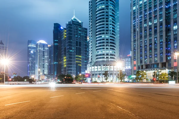 Light trails on shanghai — Stock Photo, Image