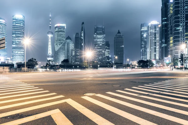 Light trails on shanghai — Stock Photo, Image