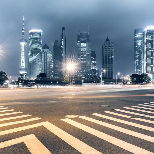 Light trails on shanghai — Stock Photo, Image