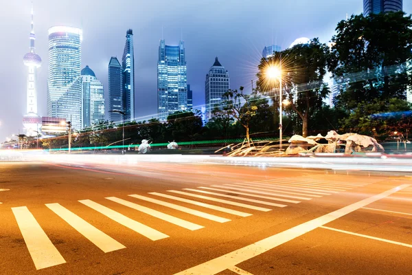 Light trails on shanghai — Stock Photo, Image