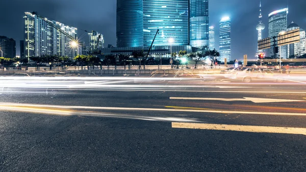 Light trails on shanghai — Stock Photo, Image