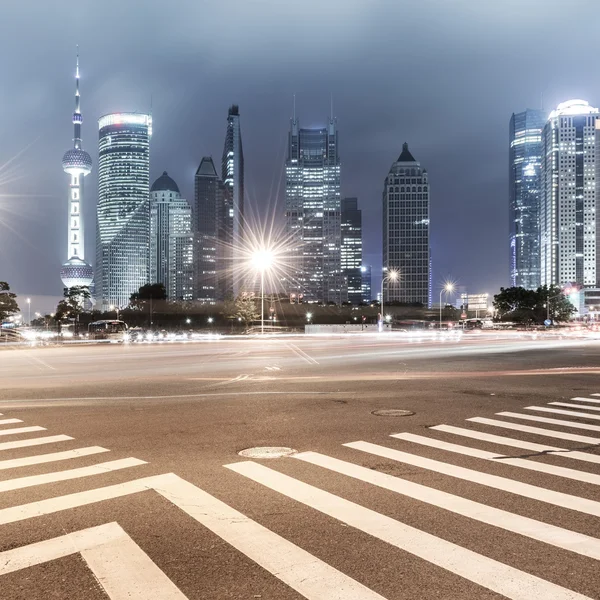 Light trails on shanghai — Stock Photo, Image