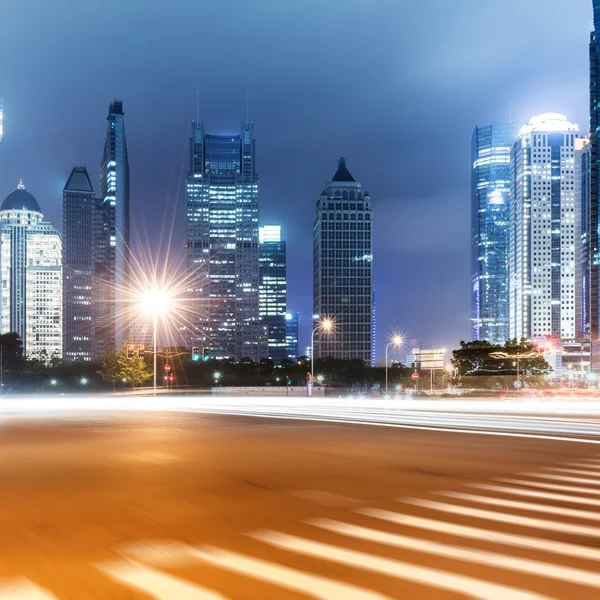 Light trails on shanghai — Stock Photo, Image