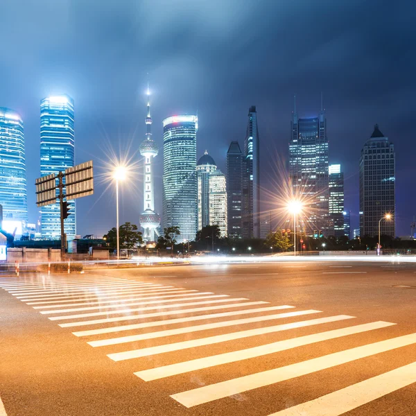 Light trails on shanghai — Stock Photo, Image