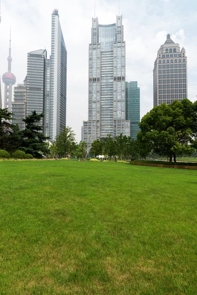 Grass and city — Stock Photo, Image