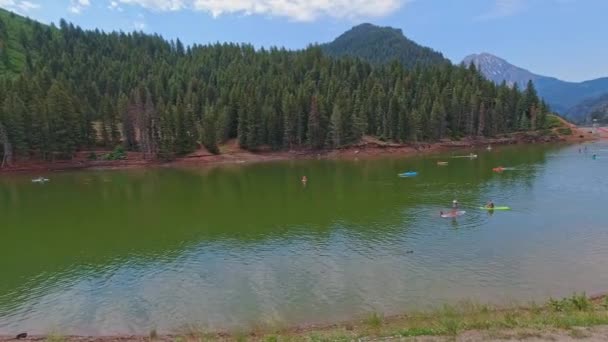 Tibble Fork Reservoir Bosque Nacional Uinta Cerca Salt Lake City — Vídeo de stock