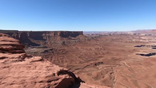 Pemandangan Taman Nasional Canyonlands Dekat Moab Utah Dari Overlook Sungai — Stok Video