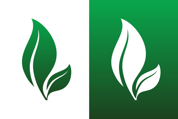 Leaf Pair Icon Vector Illustrations