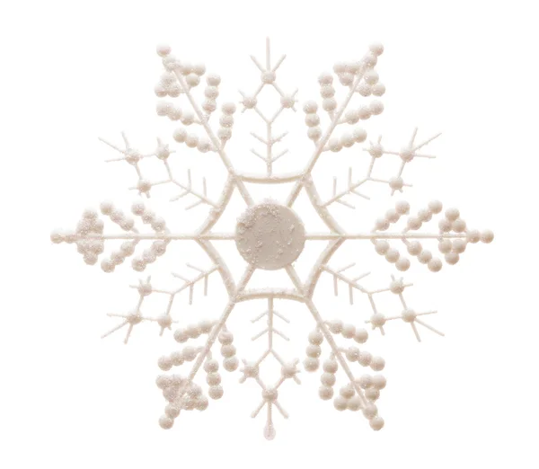 Glittery Snowflake Isolated on White — Stock Photo, Image