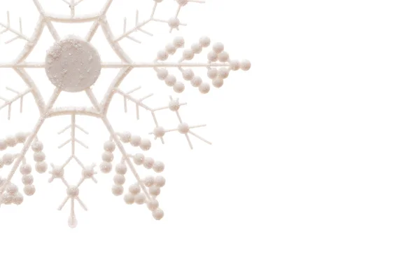 Glittery Snowflake Isolated on White — Stock Photo, Image